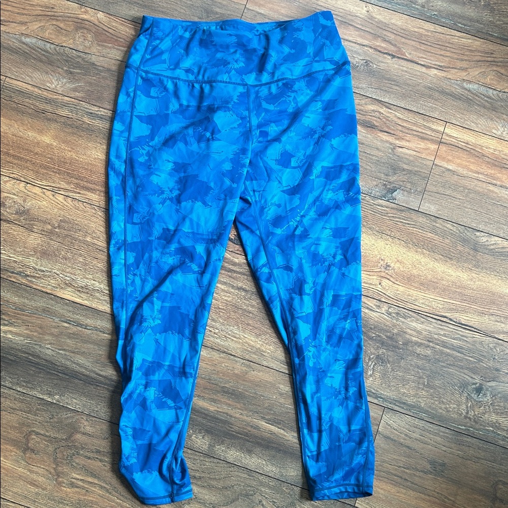Blue Patterned Leggings